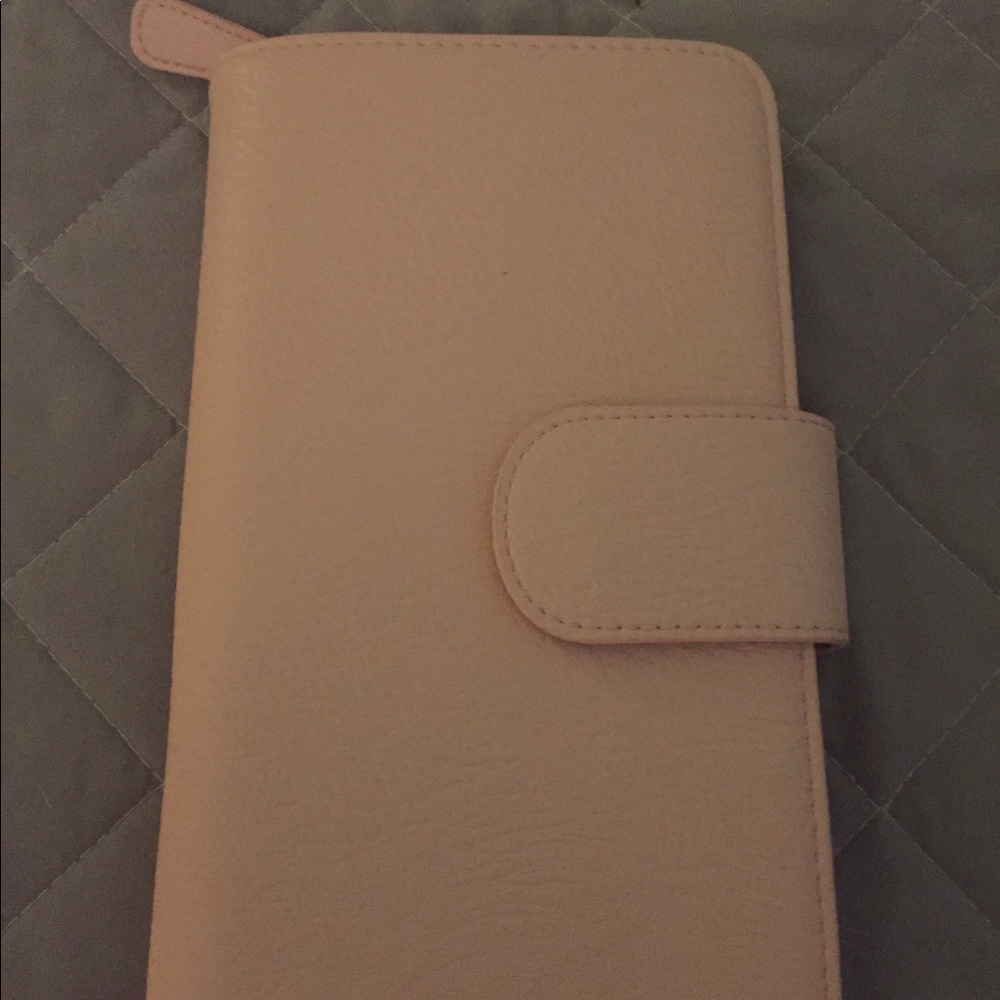 Pink clutch with phone slot